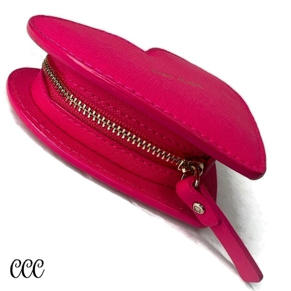 Kate Spade Heart of Gold Red Pink Coin Bag - Picture 5 of 16